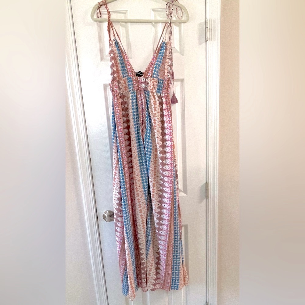 Lulus Maxin' Relaxin' Multi Print Maxi Dress - Size Small